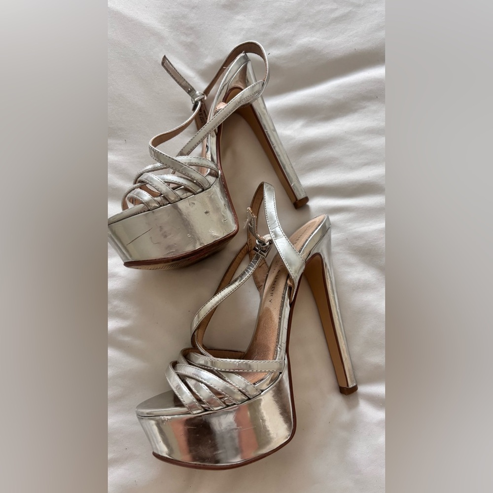 Chines Laundry Silver High Heel